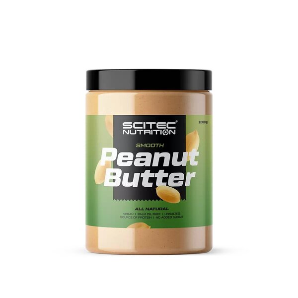 SciTec Peanut Butter, Smooth - 1000 grams | High-Quality Health Foods | MySupplementShop.co.uk