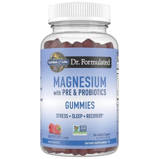 Garden of Life Dr. Formulated Magnesium with Pre & Probiotics Gummies, Raspberry - 60 gummies - Health and Wellbeing at MySupplementShop by Garden of Life