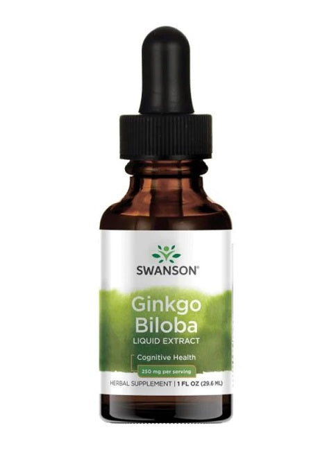 Swanson Ginkgo Biloba Liquid Extract, 250mg - 29 ml. | High-Quality Health and Wellbeing | MySupplementShop.co.uk