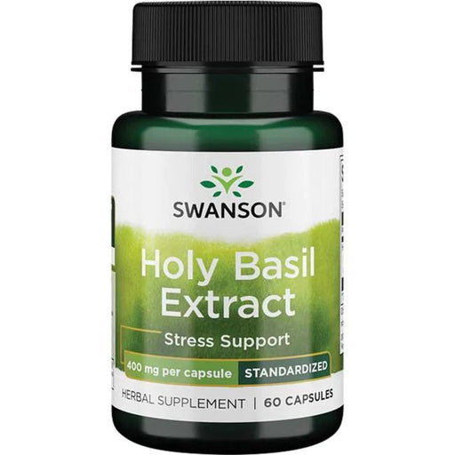 Swanson Holy Basil Extract, 400mg - 60 caps | High-Quality Health and Wellbeing | MySupplementShop.co.uk