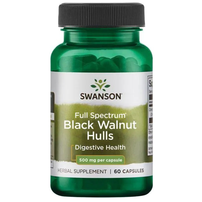 Swanson Full Spectrum Black Walnut Hulls, 500mg - 60 caps - Health and Wellbeing at MySupplementShop by Swanson