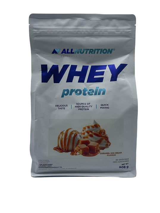 Allnutrition Whey Protein, Caramel Ice Cream - 908 grams | High-Quality Protein | MySupplementShop.co.uk