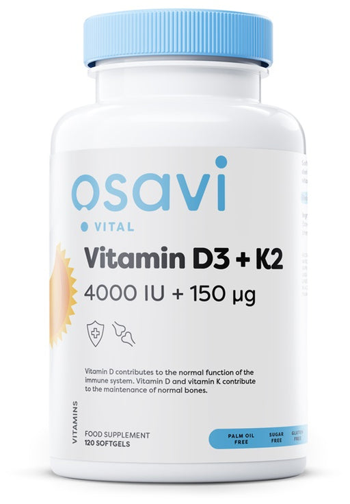 Osavi Vitamin D3 + K2, 4000IU + 150mcg - 120 softgels | High-Quality Vitamins & Minerals | MySupplementShop.co.uk