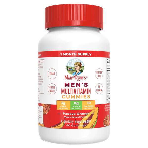 MaryRuth Organics Men's Multivitamin Gummies, Papaya Orange - 60 gummies | High-Quality Sports Supplements | MySupplementShop.co.uk