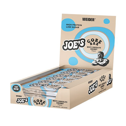 Joe's Core Bar, White Chocolate Coconut - 12 x 45g by Weider at MYSUPPLEMENTSHOP.co.uk