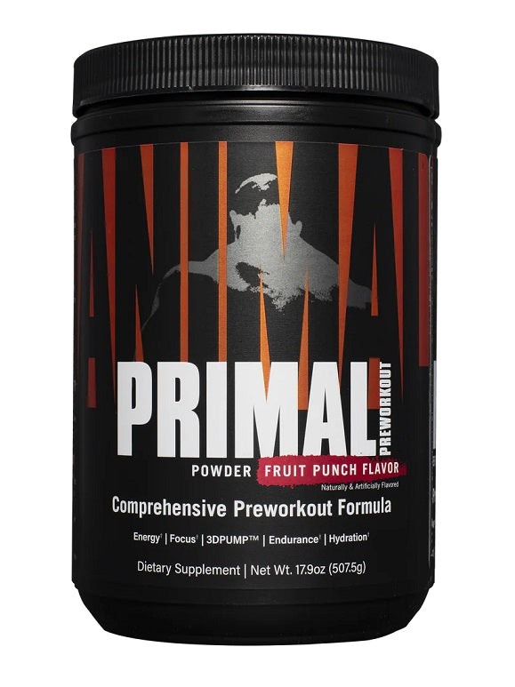 Animal Primal Preworkout Powder, Fruit Punch - 507g by Universal Nutrition at MYSUPPLEMENTSHOP.co.uk