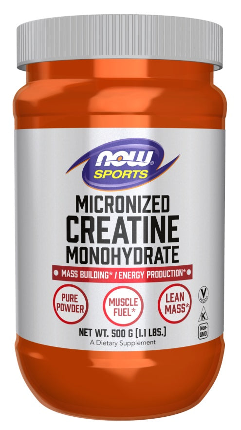 Micronized Creatine Monohydrate - 500g by NOW Foods at MYSUPPLEMENTSHOP.co.uk